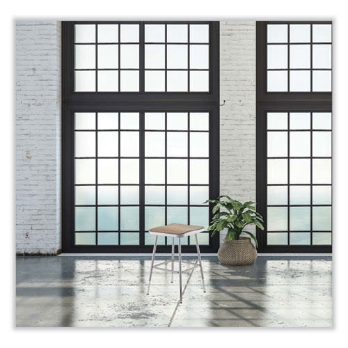 Picture of 6300 Series Height Adjustable HD Square Seat Stool, Backless, Supports Up to 500 lb, 18" to 26" Seat Height, Brown/Gray