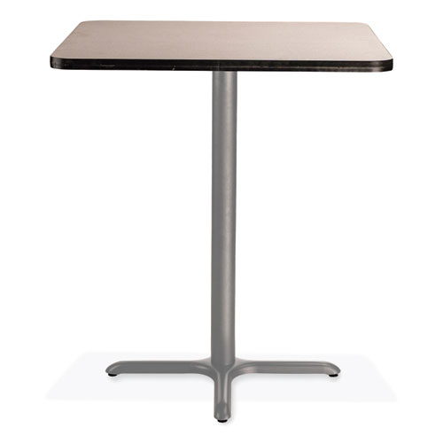 Picture of Cafe Table, 36w x 36d x 42h, Square Top/X-Base, Gray Nebula Top, Gray Base