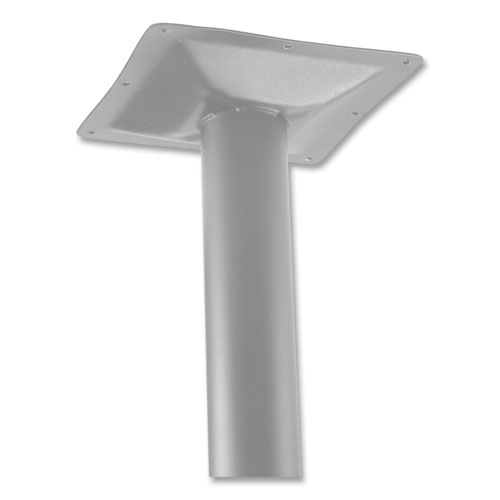 Picture of Cafe Table, 36w x 36d x 42h, Square Top/Round Base, Mahogany Top, Gray Base