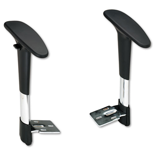 Picture of Optional Height-Adjustable T-Pad Arms for Safco Metro Extended-Height Chairs, Black/Chrome, 2/Set