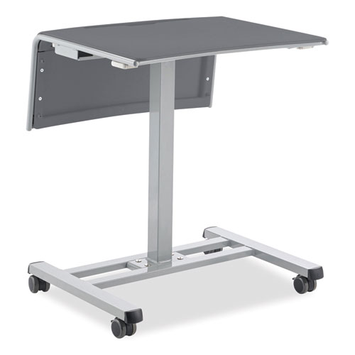 Picture of Sit-Stand Student Desk Pro, 23.5" x 19.5" x 28.5" to 41.75", Charcoal Gray