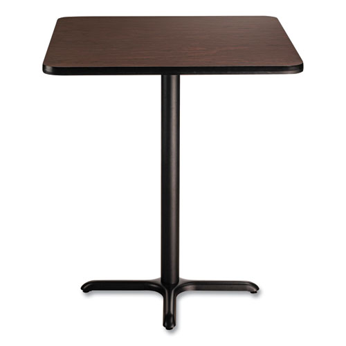 Picture of Cafe Table, 36w x 36d x 30h, Square Top/X-Base, Mahogany Top, Black Base