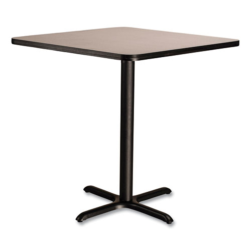 Picture of Cafe Table, 36w x 36d x 36h, Square Top/X-Base, Gray Nebula Top, Black Base