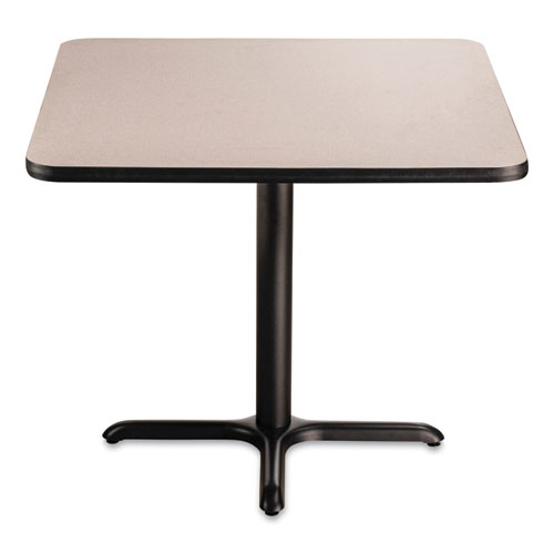 Picture of Cafe Table, 36w x 36d x 30h, Square Top/X-Base, Gray Nebula Top, Black Base