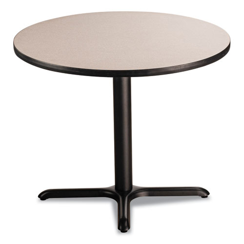 Picture of Cafe Table, 36" Diameter x 30h, Round Top/X-Base, Gray Nebula, Black Base