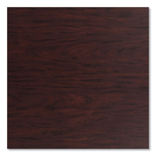 Picture of Cafe Table, 36w x 36d x 30h, Square Top/Round Base, Mahogany Top, Gray Base