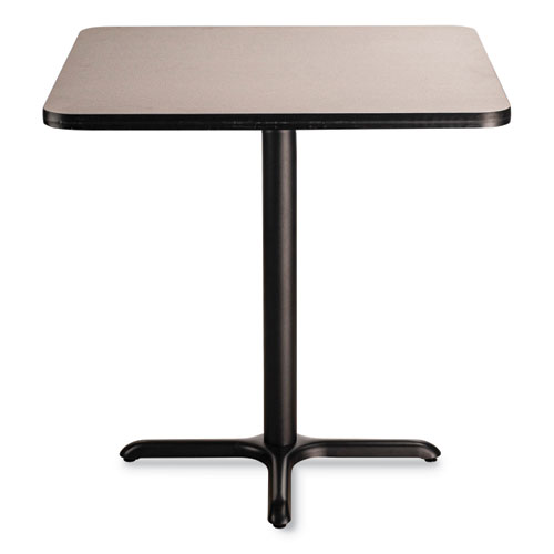 Picture of Cafe Table, 36w x 36d x 36h, Square Top/X-Base, Gray Nebula Top, Black Base