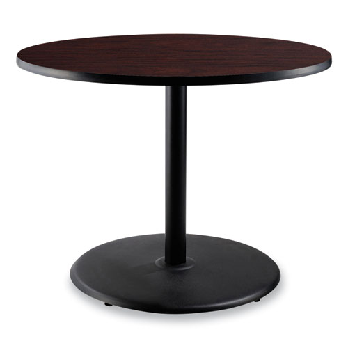 Picture of Cafe Table, 36" Diameter x 30h, Round Top/Base, Mahogany Top, Black Base