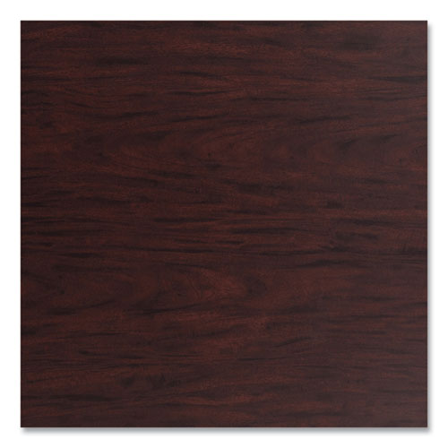 Picture of Cafe Table, 36w x 36d x 42h, Square Top/Round Base, Mahogany Top, Gray Base