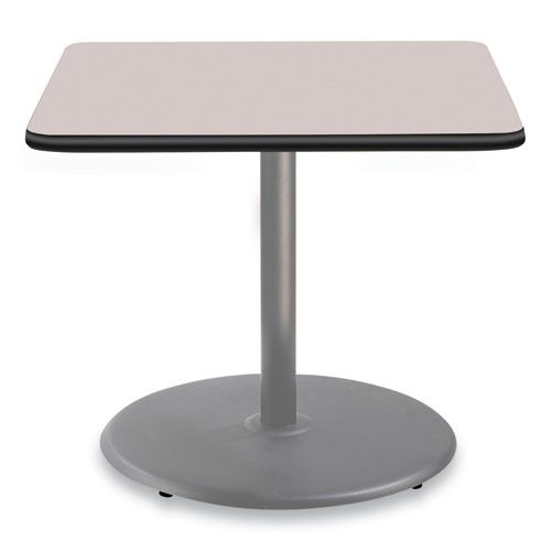 Picture of Cafe Table, 36w x 36d x 30h, Square Top/Round Base, Gray Nebula Top, Gray Base