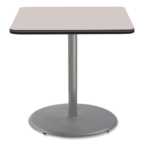 Picture of Cafe Table, 36w x 36d x 36h, Square Top/Round Base, Gray Nebula Top, Gray Base