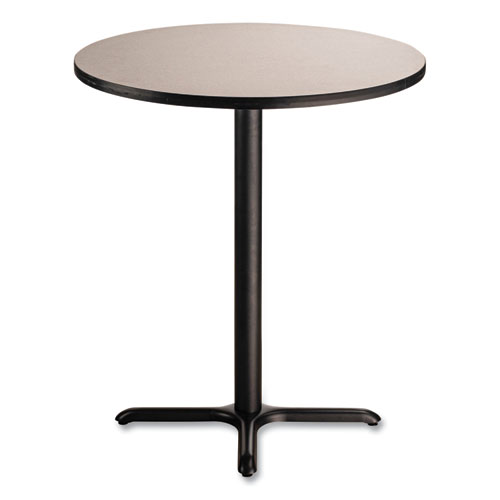Picture of Cafe Table, 36" Diameter x 42h, Round Top/X-Base, Gray Nebula Top, Black Base