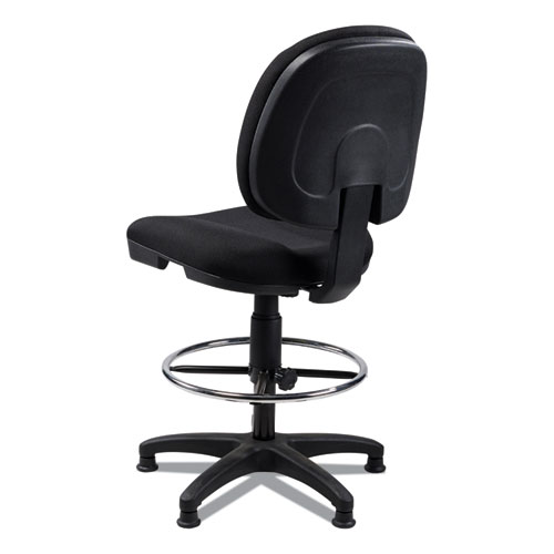 Picture of Comfort Task Stool, Supports Up to 300 lb, 24.5" to 34.5" Seat Height, Black Seat, Black Back, Black Base