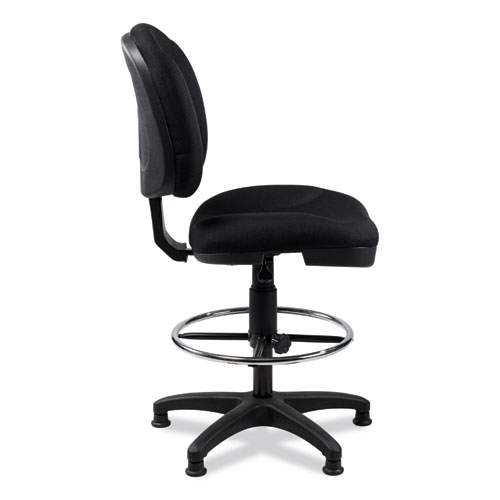Picture of Comfort Task Stool, Supports Up to 300 lb, 24.5" to 34.5" Seat Height, Black Seat, Black Back, Black Base