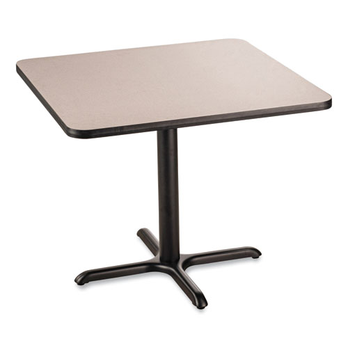 Picture of Cafe Table, 36w x 36d x 30h, Square Top/X-Base, Gray Nebula Top, Black Base