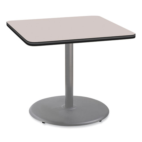 Picture of Cafe Table, 36w x 36d x 30h, Square Top/Round Base, Gray Nebula Top, Gray Base
