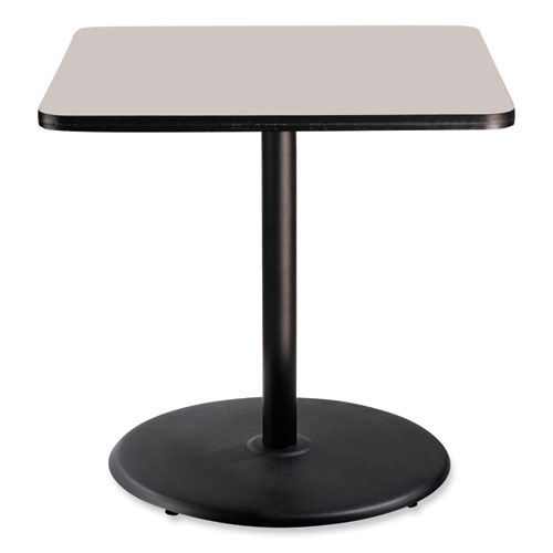 Picture of Cafe Table, 36w x 36d x 36h, Square Top/Round Base, Gray Nebula Top, Black Base
