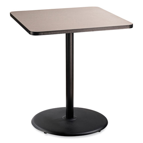 Picture of Cafe Table, 36w x 36d x 42h, Square Top/Round Base, Gray Nebula Top, Black Base