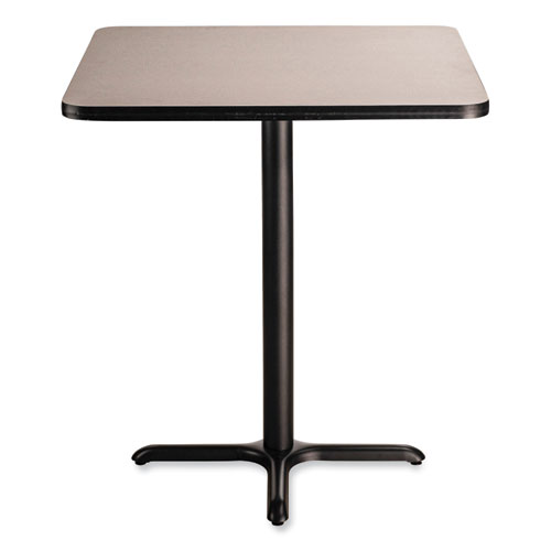 Picture of Cafe Table, 36w x 36d x 42h, Square Top/X-Base, Gray Nebula Top, Black Base