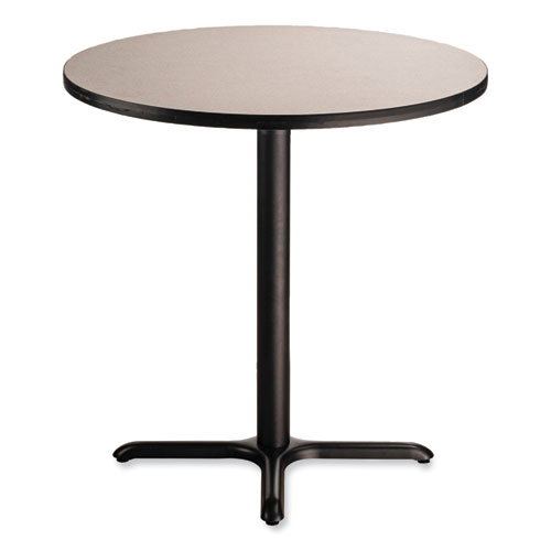 Picture of Cafe Table, 36" Diameter x 36h, Round Top/X-Base, Gray Nebula Top, Black Base