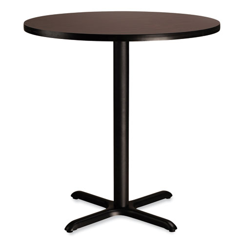 Picture of Cafe Table, 36" Diameter x 36h, Round Top/X-Base, Mahogany Top, Black Base