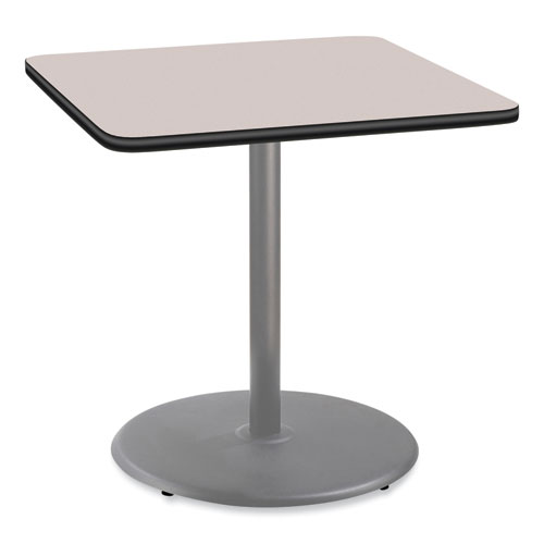 Picture of Cafe Table, 36w x 36d x 36h, Square Top/Round Base, Gray Nebula Top, Gray Base
