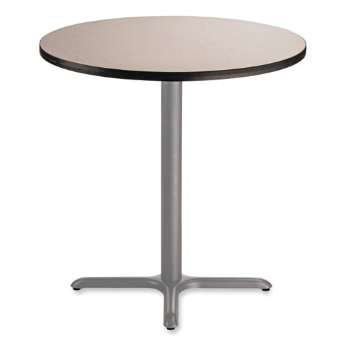 Picture of Cafe Table, 36" Diameter x 36h, Round Top/X-Base, Gray Nebula Top, Gray Base