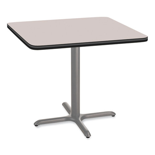 Picture of Cafe Table, 36w x 36d x 30h, Square Top/X-Base, Gray Nebula Top, Gray Base