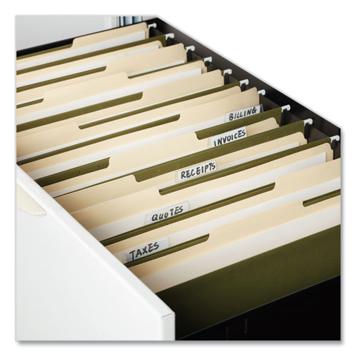 Picture of Hanging File Folders, Legal Size, 1/5-Cut Tabs, Standard Green, 50/Carton