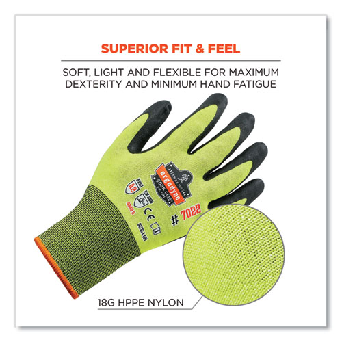 Picture of ProFlex 7022 ANSI A2 Coated CR Gloves DSX, EN388: 4342B, 9.25" Long, Large, Lime, Pair
