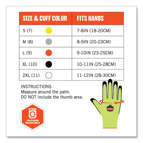 Picture of ProFlex 7022 ANSI A2 Coated CR Gloves DSX, EN388: 4342B, 9.25" Long, Large, Lime, Pair