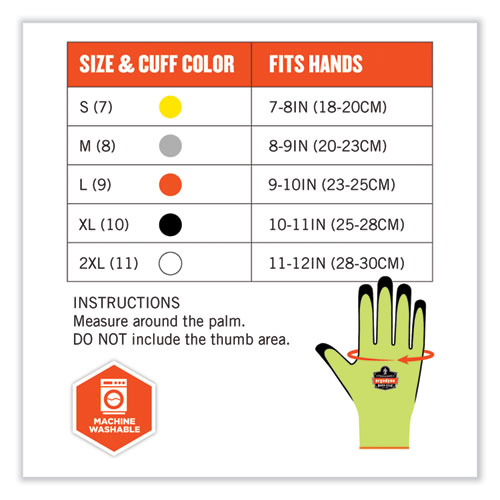 Picture of ProFlex 7022 ANSI A2 Coated CR Gloves DSX, EN388: 4342B, 9.75" Long, X-Large, Lime, Pair