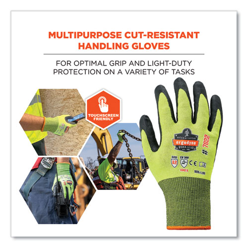 Picture of ProFlex 7022 ANSI A2 Coated CR Gloves DSX, EN388: 4342B, 8.75" Long, Medium, Lime, Pair