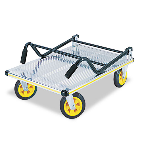 Picture of Stow-Away Platform Truck, 1,000 lb Capacity, 24 x 39 x 40, Aluminum/Black