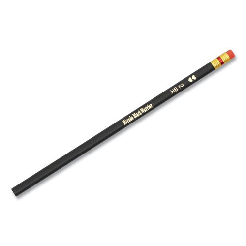 Picture of Mirado Black Warrior Pencil, HB (#2), Black Lead, Black Matte Barrel, Dozen