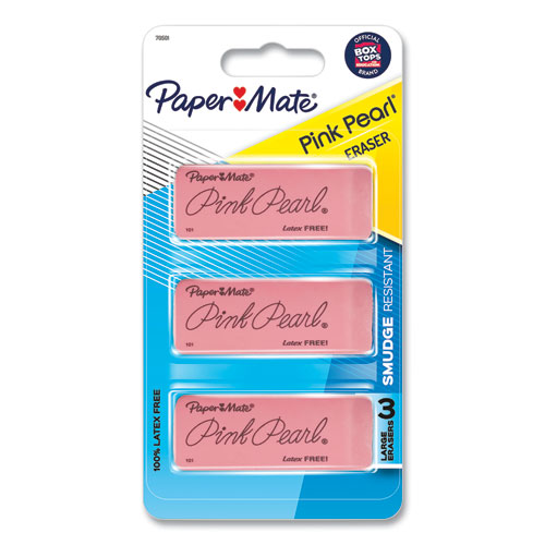 Pink+Pearl+Eraser%2C+For+Pencil+Marks%2C+Rectangular+Block%2C+Large%2C+Pink%2C+3%2Fpack