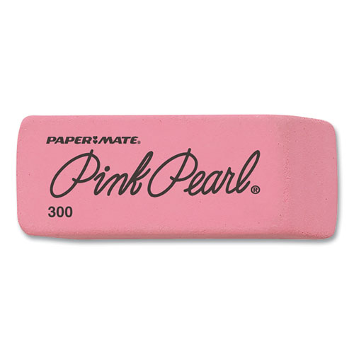 Picture of Pink Pearl Eraser, For Pencil Marks, Rectangular Block, Medium, Pink, 3/Pack