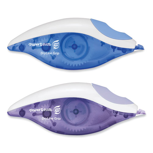 Picture of DryLine Grip Correction Tape, Blue/Purple Applicators, 0.2" x 335", 2/Pack