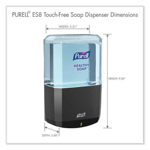 Picture of ES8 Soap Touch-Free Dispenser, 1,200 mL, 5.25 x 8.8 x 12.13, Graphite