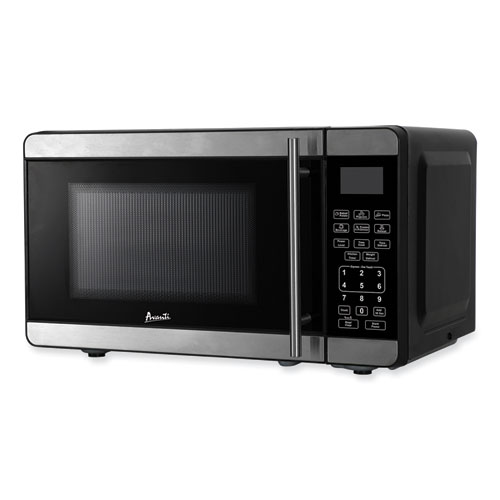 0.7+Cubic+Foot+Microwave+Oven%2C+700+Watts%2C+Stainless+Steel%2FBlack