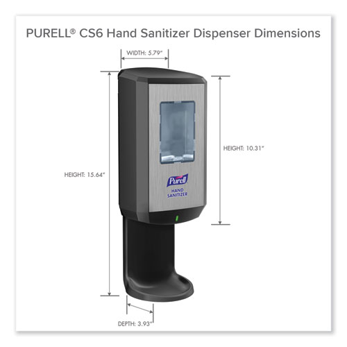 Picture of CS6 Hand Sanitizer Dispenser, 1,200 mL, 5.79 x 3.93 x 15.64, Graphite