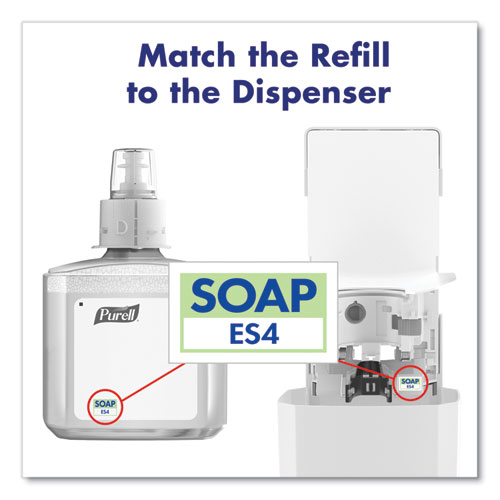 Picture of ES4 Soap Push-Style Dispenser, 1,200 mL, 4.88 x 8.8 x 11.38, White