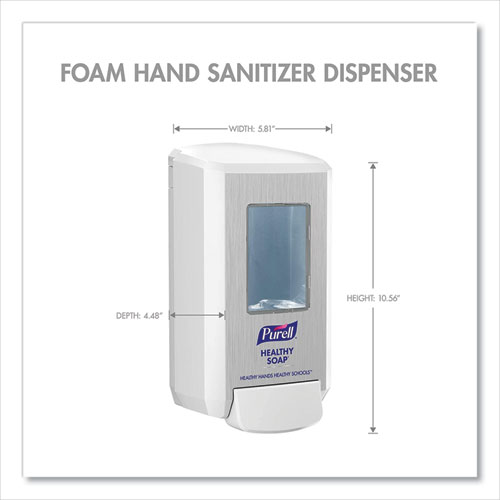 Picture of CS4 Soap Push-Style Dispenser, 1,250 mL, 4.88 x 8.8 x 11.38, White