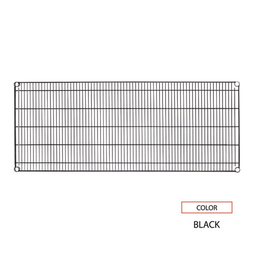 Picture of Industrial Wire Shelving Extra Wire Shelves, 48w x 24d, Black, 2 Shelves/Carton