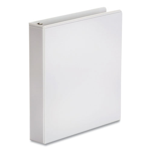 Picture of Economy Round Ring View Binder, 3 Rings, 0.5" Capacity, 11 x 8.5, White, 12/Carton