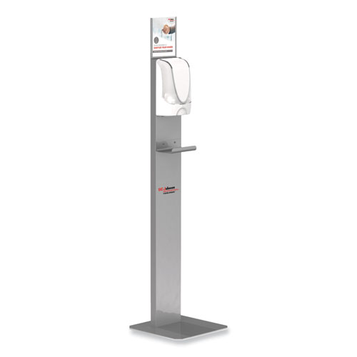 Touch-Free+Dispenser+Stand%2C+19.29+x+19.2+x+27.9%2C+Silver