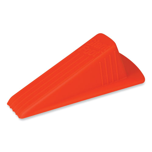 Picture of Giant Foot Doorstop, No-Slip Rubber Wedge, 3.5w x 6.75d x 2h, Safety Orange