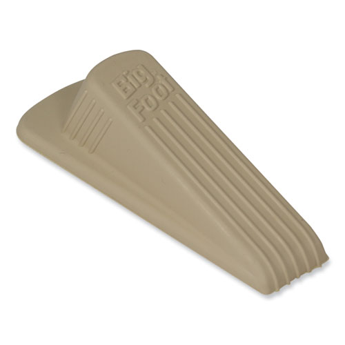 Picture of Big Foot Doorstop, No Slip Rubber Wedge, 2.25w x 4.75d x 1.25h, Beige