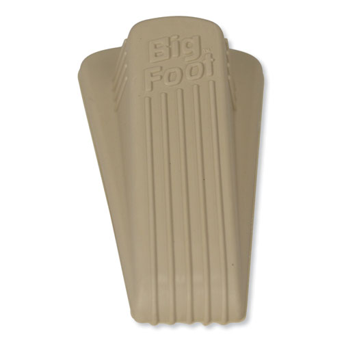 Picture of Big Foot Doorstop, No Slip Rubber Wedge, 2.25w x 4.75d x 1.25h, Beige