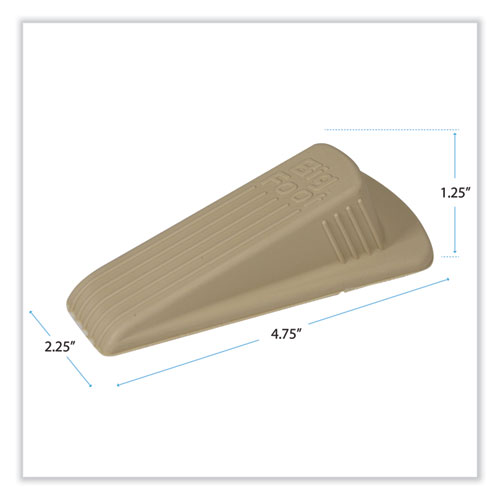 Picture of Big Foot Doorstop, No Slip Rubber Wedge, 2.25w x 4.75d x 1.25h, Beige